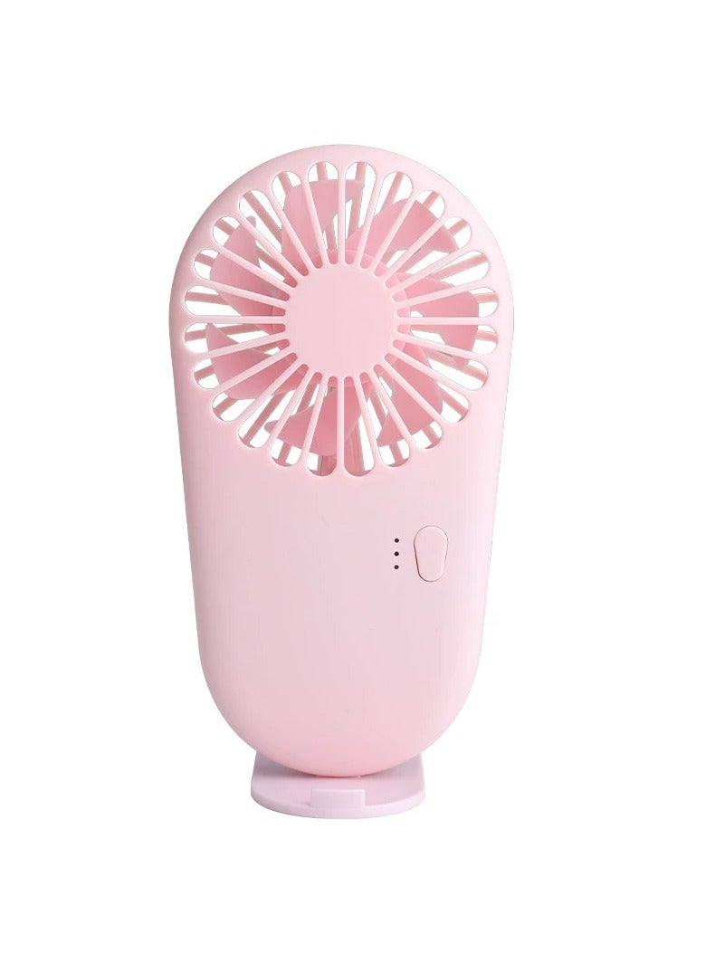 Goolsky Mini Pocket Handheld Fan with Stand – USB Rechargeable Portable Cooling Fan, Travel/Office/Outdoor Use - Image 1