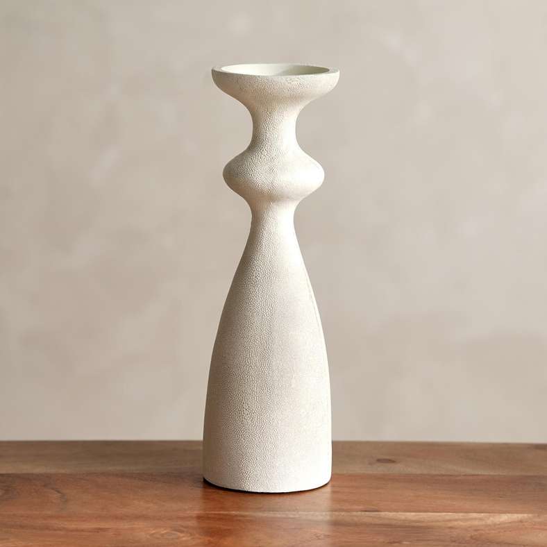 Pan Home Beige Polyresin Candle Holder - Image 4