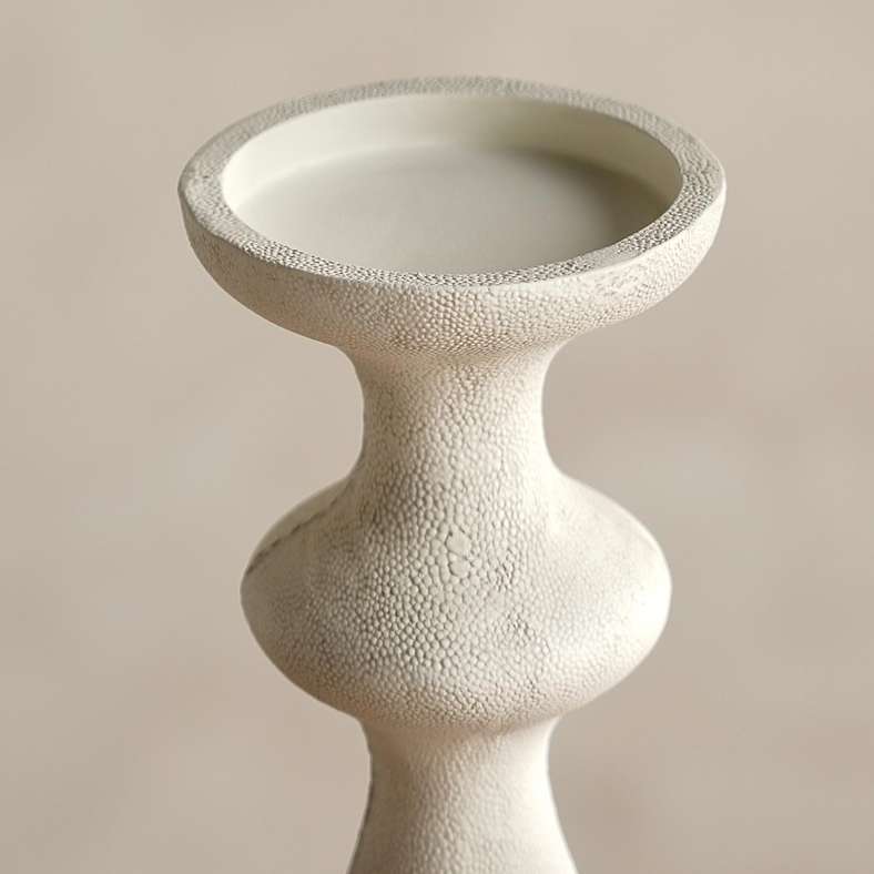 Pan Home Beige Polyresin Candle Holder - Image 2