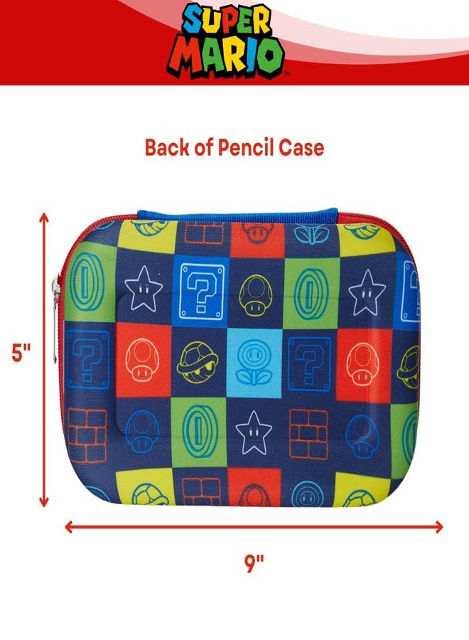 Innovative Designs Super Mario Pencil Case Set with Stickers and Gel Pens for Kids, Molded with Zip Closure - Image 4