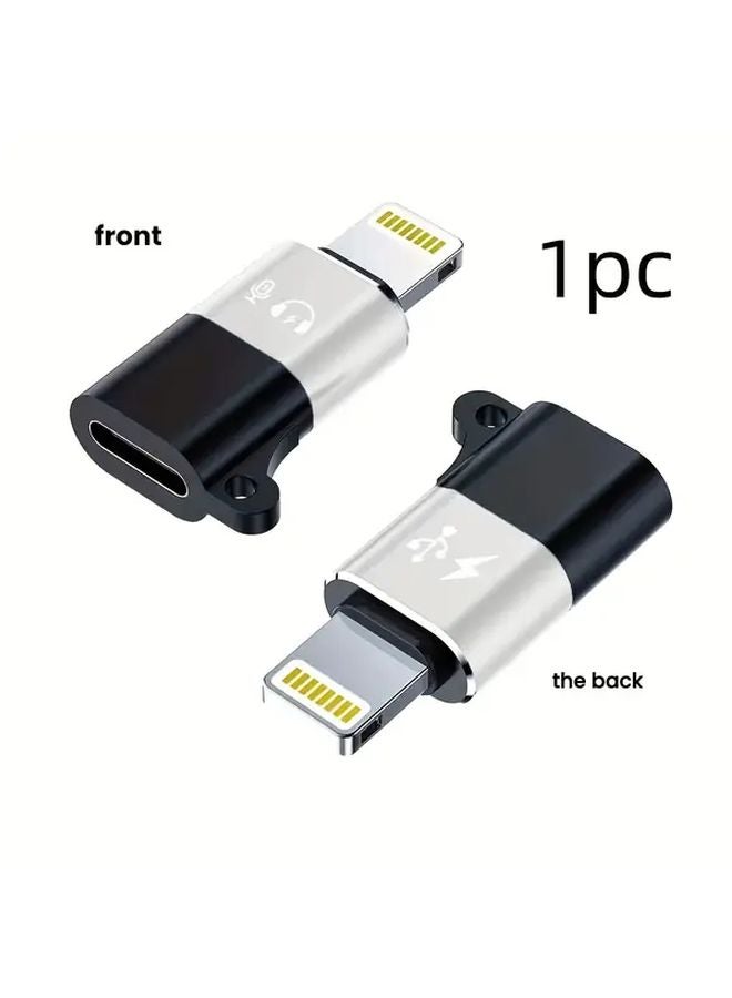 Type C Female To Lightning Adapter For iPhone Charging Data Transfer Music Playback - Image 1