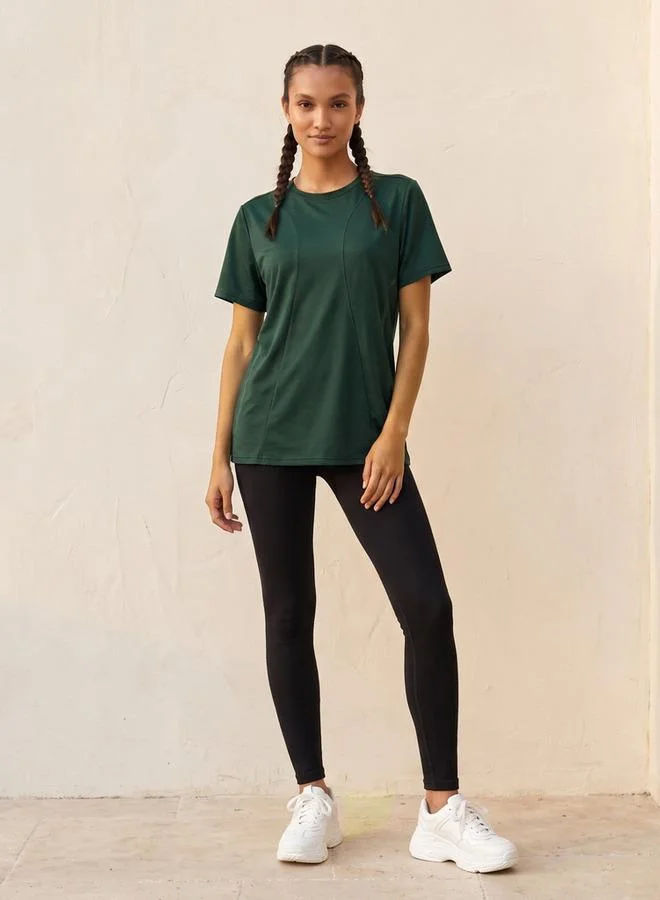 Kappa Green Kappa Panelled T-shirt for Women | Best Price UAE