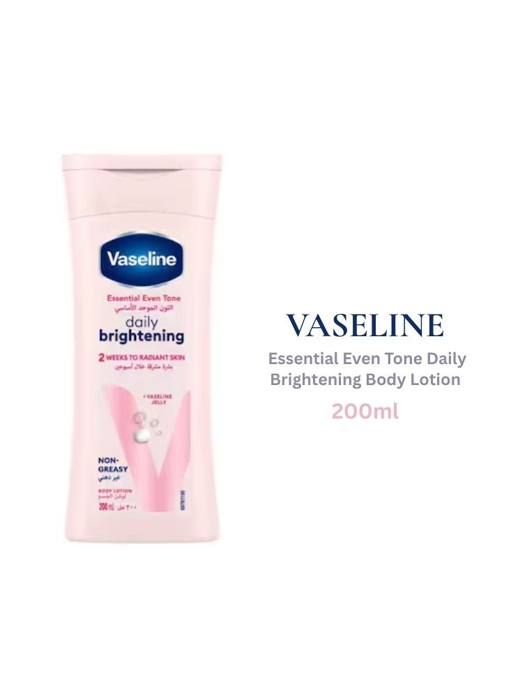 Vaseline Essential Even Tone Daily Brightening Body Lotion – 200ml - Image 2