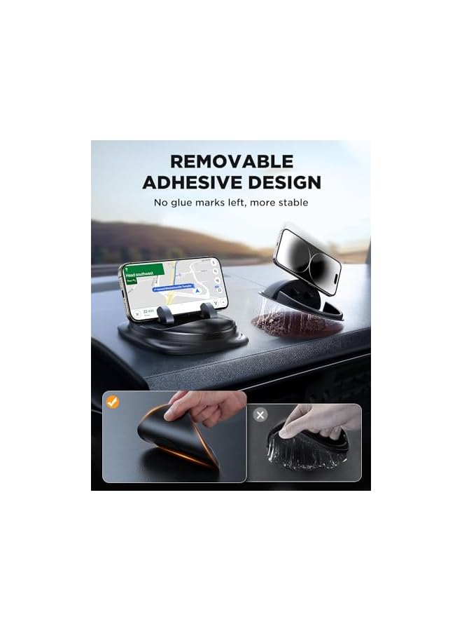 Green Tiger Dashboard Phone Holder for Car, Upgraded Non-Slip Phone Pad for Car 360° Rotatable Silicone Car Phone Mount, Desk Phone Stand Compatible for All Phones GPS, Car Accessories - Image 2