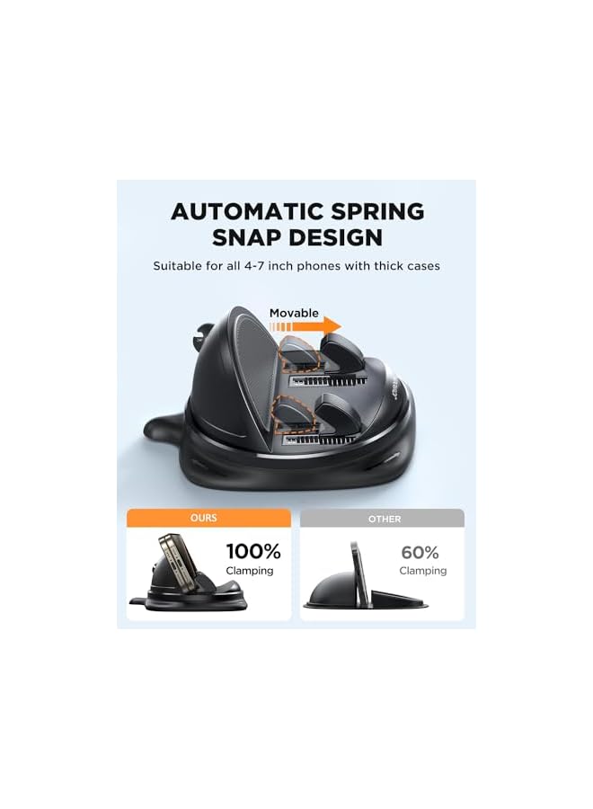 Green Tiger Dashboard Phone Holder for Car, Upgraded Non-Slip Phone Pad for Car 360° Rotatable Silicone Car Phone Mount, Desk Phone Stand Compatible for All Phones GPS, Car Accessories - Image 3