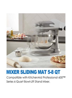 MIMORE Mixer Slider Mat For Kitchenaid Stand Mixer 6 Qt Professional 5-8 Qt Bowl Lift, Pro Line 7 Qt Stand Mixer Slider Compatible With Kitchenaid Mixer Accessories 5.5 Qt Pro 5 Plus  - Image 2