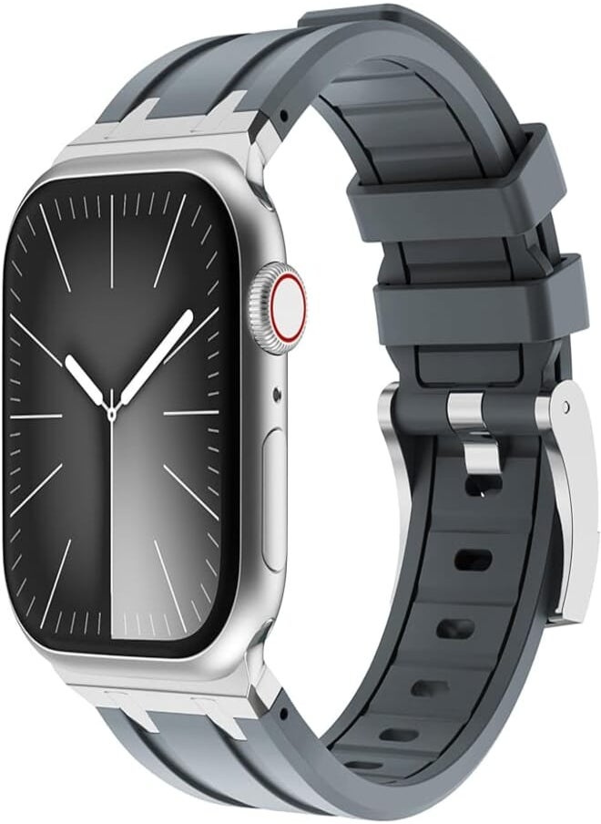Kades - KADES Compatible with Apple Watch 45mm 44mm 42mm 41mm 40mm 38mm Series 7 SE, Series 6 5 4 3 2 1,Man Women Solid Stainless Steel Link Bracelet Replacement Wristband for iWatch 45mm 44mm 42mm 41mm 40mm - Image 1