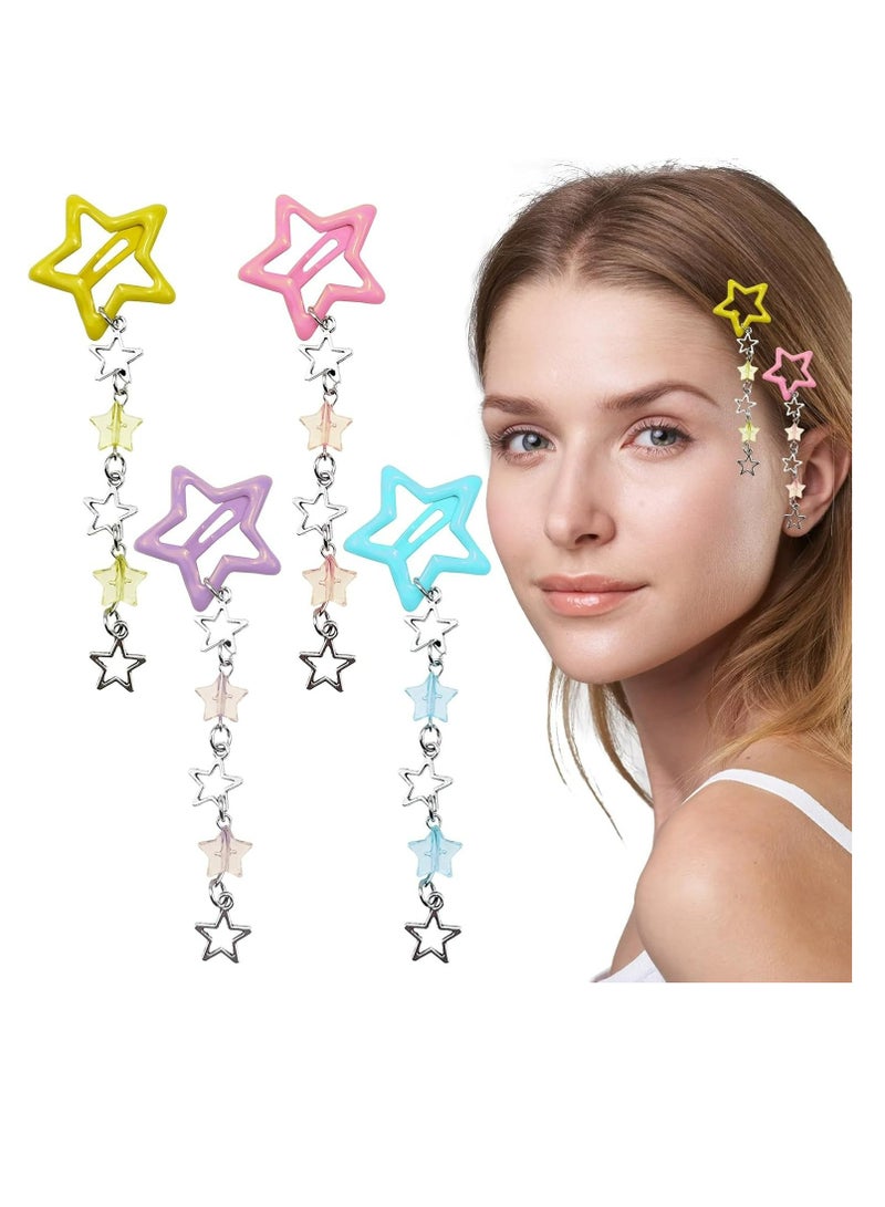 أوزيغالور 8 قطع - مقاومة الإزحمة ملابس الشعر النجم القفل اللون المتنوع الجميل العجيب المغلف بالخرز المربعات الشعر الملابس الملحقات للنساء والفتيات 2000s Y2K - Image 1