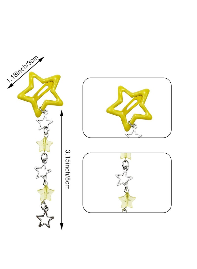 أوزيغالور 8 قطع - مقاومة الإزحمة ملابس الشعر النجم القفل اللون المتنوع الجميل العجيب المغلف بالخرز المربعات الشعر الملابس الملحقات للنساء والفتيات 2000s Y2K - Image 2