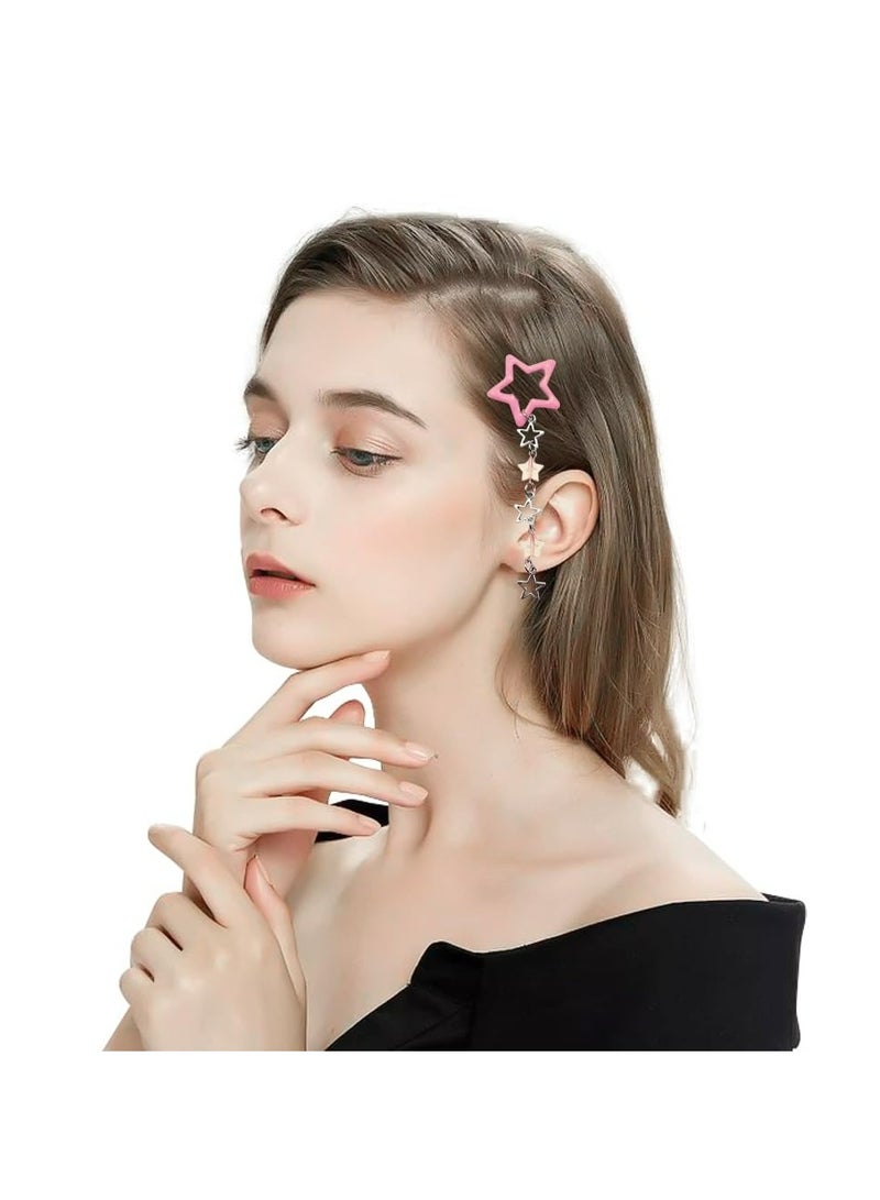 أوزيغالور 8 قطع - مقاومة الإزحمة ملابس الشعر النجم القفل اللون المتنوع الجميل العجيب المغلف بالخرز المربعات الشعر الملابس الملحقات للنساء والفتيات 2000s Y2K - Image 3