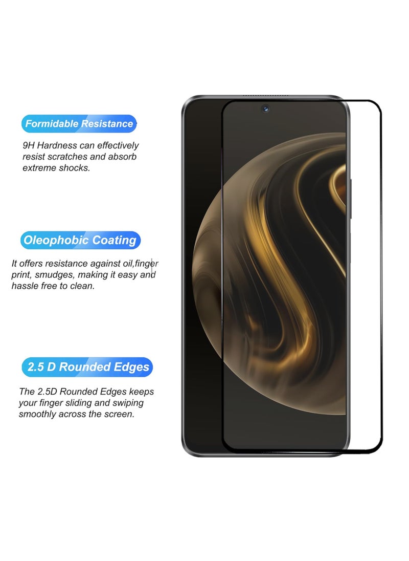 Generic واقي شاشة لهاتف Huawei Nova 12i - واقي شاشة من الزجاج المقوى من الحافة إلى الحافة، شفافية عالية، لمسة دقيقة، مضاد للانفجار، حواف مقوسة ناعمة، تركيب سهل  - Image 3