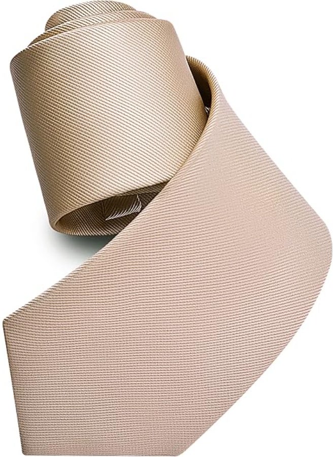3.15 ''8cm الرجال اللون الصلب الرسمي المنسوجة ربطة + هدية مربع - Image 1