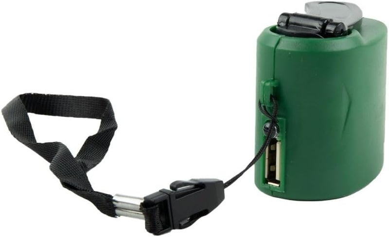 USB Hand Crank for CHARGER Generator with Manual Dynamo for Mobile Phones Digital Devices Portable Power Source for Travel Outdoor Use ABS Material with Indicator Light(Green) - Image 3