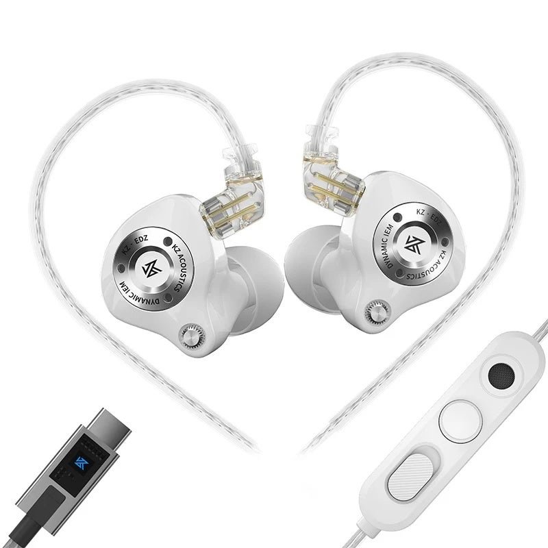 كي زد سماعة سلكية Pre-order KZ EDZ EDX Series Final Chapter Collector's Edition In-Ear Earphones with 7Hz45kHz Ultra-Wide Frequency Response, White TypeC with Mic - Image 1