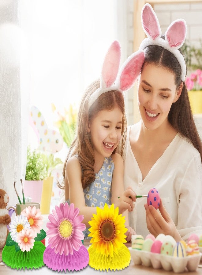 نيزيو 10 قطع من زينة الطاولة المركزية على شكل قرص العسل من عباد الشمس، ديكورات أعياد الميلاد في الخريف والصيف والربيع للنساء والأطفال والمكتب والفصول الدراسية وحفلات أعياد الميلاد وحفلات عيد الفصح والفراشات ومستلزمات عيد الأم - Image 4