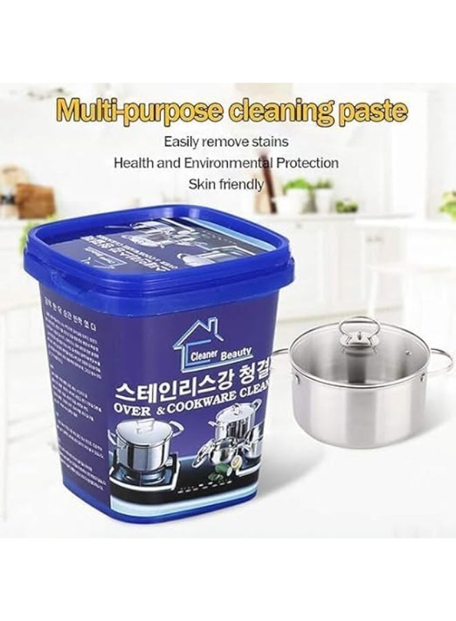 منظف متعدد الاستخدامات | معجون تنظيف لإزالة الدهون والبقع بدون خدش لستانلس ستيل وأواني المطبخ والبوتاجاز والسيراميك والحمام وجنوط السيارة - Image 2