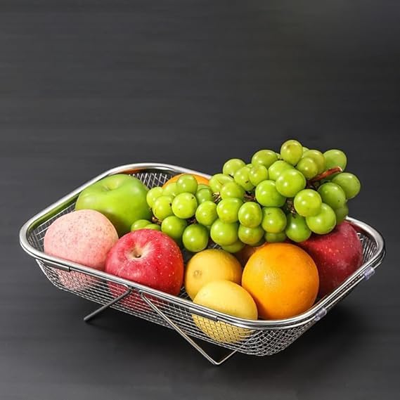 DIKPUL GROUP Kitchen Stainless Steel Over The Sink Colander Sink Washing Basket for Kitchen Expandable Strainer Basket Colander with Mesh for Kitchen Sink Strain Drain Rinse - Image 5
