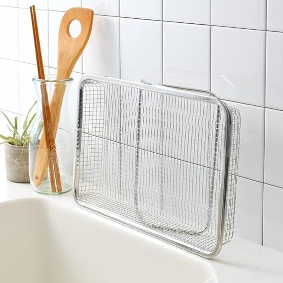 DIKPUL GROUP Kitchen Stainless Steel Over The Sink Colander Sink Washing Basket for Kitchen Expandable Strainer Basket Colander with Mesh for Kitchen Sink Strain Drain Rinse - Image 3