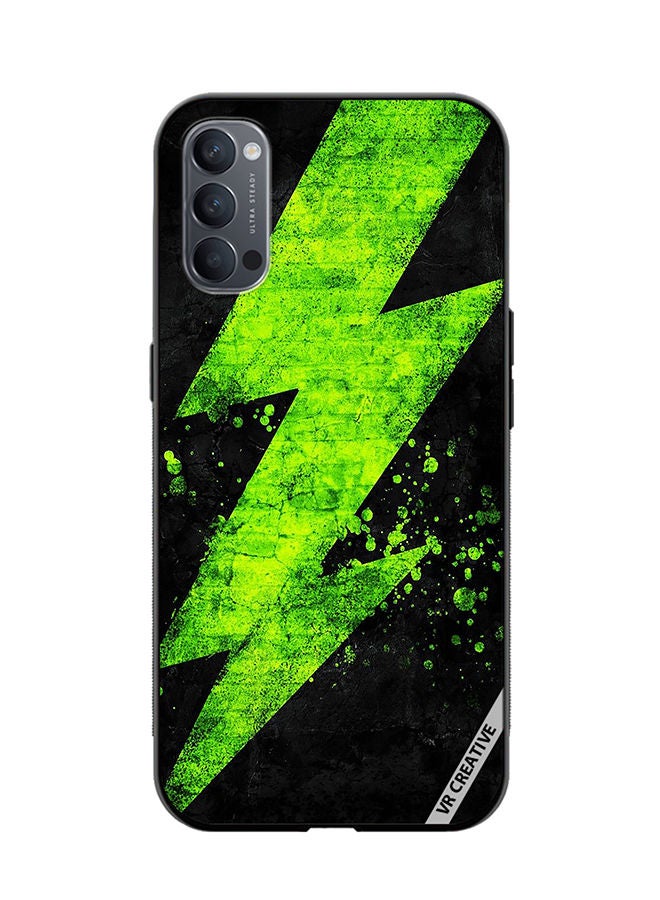 VR CREATIVE Protective Case Cover For Oppo Reno4 Pro 5G Green Electricity Design Multicolour - Image 1