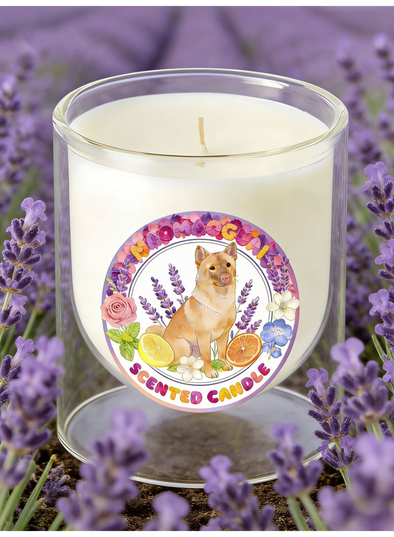 Lavender Scented Candle 250g - Double Wall Glass Jar, Smokeless, Pet Friendly, Large Capacity Aromatherapy Candle for Home Decor and Gift - Image 1