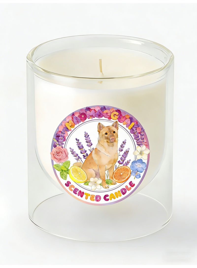 Lavender Scented Candle 250g - Double Wall Glass Jar, Smokeless, Pet Friendly, Large Capacity Aromatherapy Candle for Home Decor and Gift - Image 3