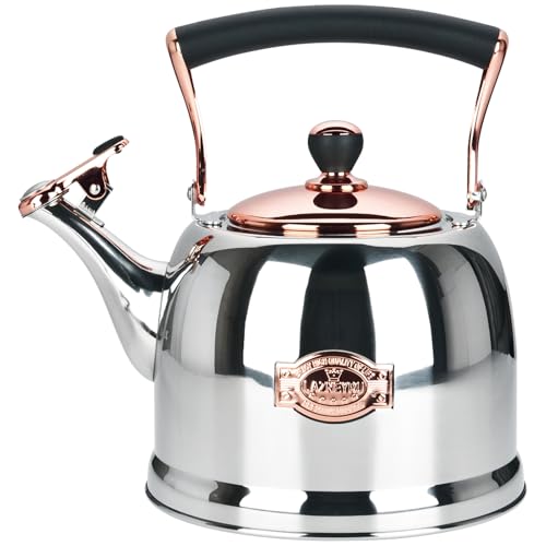 Lazneyru Tea Kettle Stainless Steel Teapot Stainless Steel Teakettle for Stove Top with Heat Proof Ergonomic Handle 30 Quart - Image 1