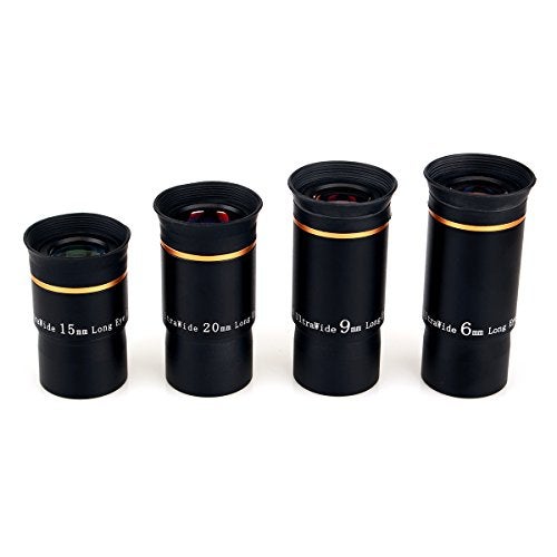 SVBONY Telescope Eyepiece Fully Multi Coated 1.25 inches Telescope Lens 66 Degree Ultra Wide Angle HD Telescope Accessory (6mm 9mm 15mm 20mm) - Image 1