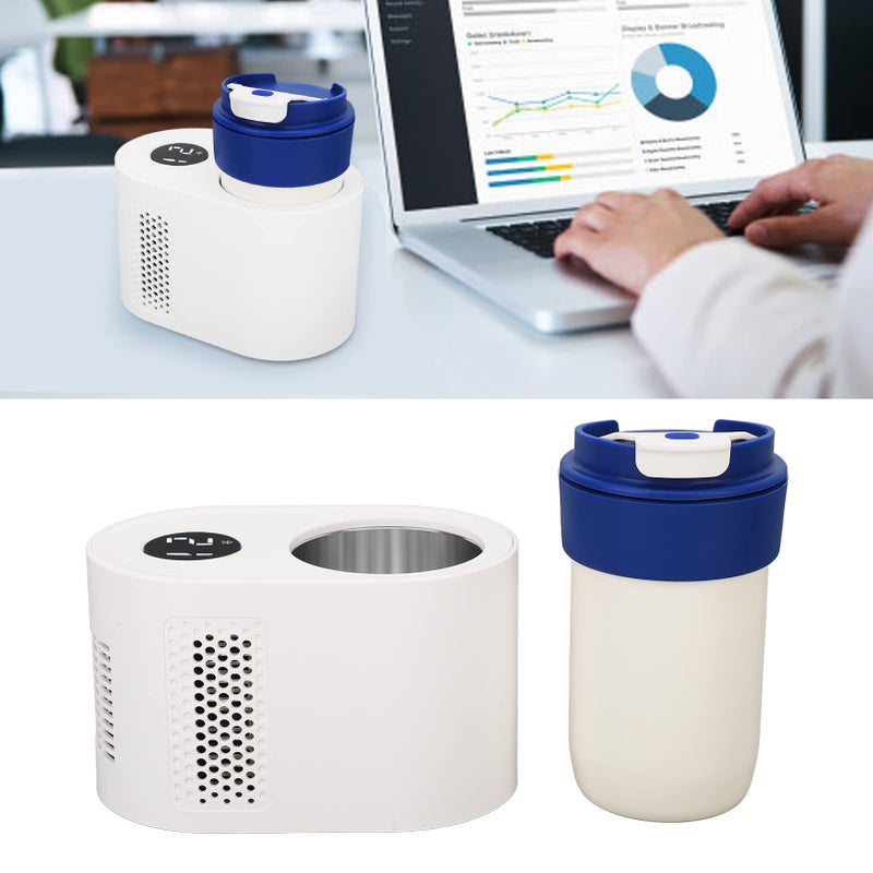 12V Car Cup Cooler Warmer Dual Function Hot Cold Digital Display Temperature White - Image 4