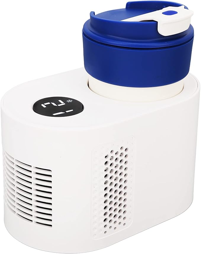 12V Car Cup Cooler Warmer Dual Function Hot Cold Digital Display Temperature White - Image 1