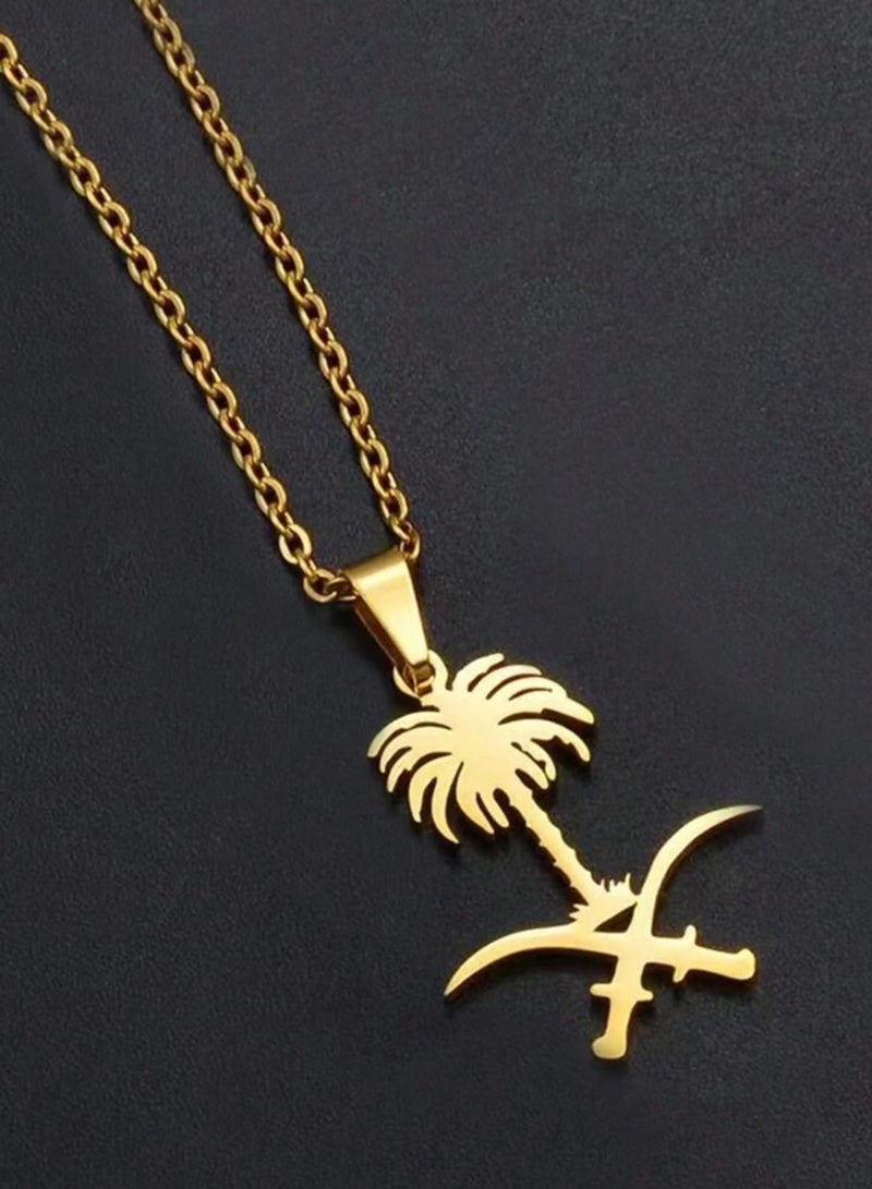 إيكوال سلسال نسائي أنيق من الاستانلس ستيل مطلي باللون الذهبي - Image 2