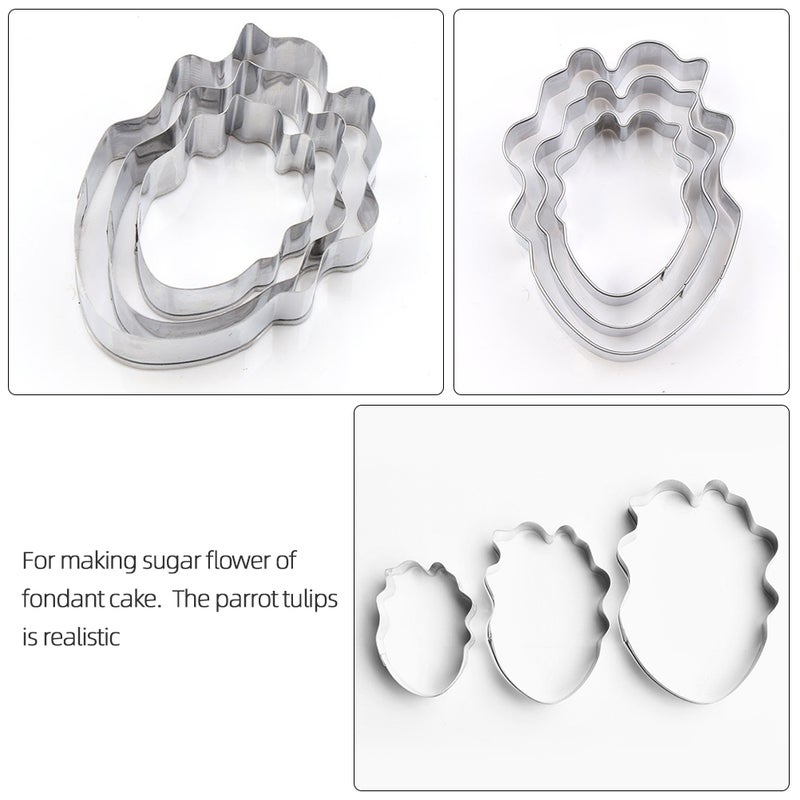 1 Set 6 Pcs Stainless Steel Fondant Cake Cookie Cutting Molds ( ) - Image 1