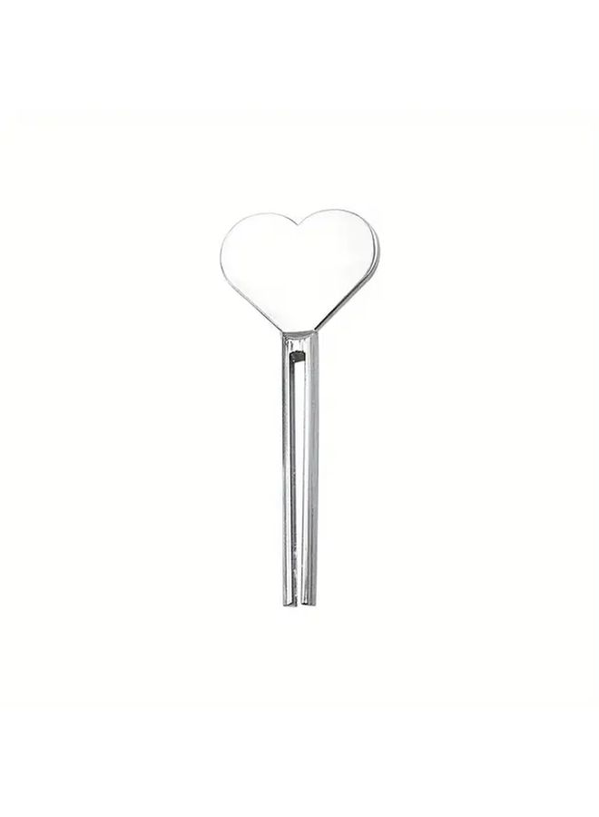 Heart Shape Metal Tube Squeezer 1pc Manual Toothpaste Dispenser Stainless Steel Hand Roller - Image 3