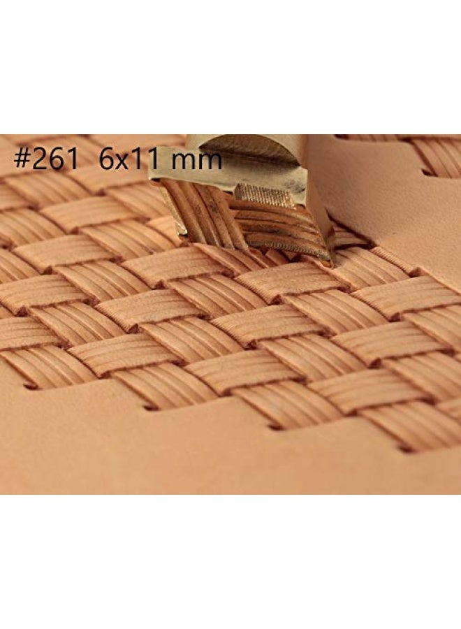 DandS ltd Leather Stamp Tool, Basket Weave, Professional Steel Craft Tool for Leatherworking, Embossing, Carving & Stamping Projects, Belts, Wallets & DIY, Compatible with Mallet, #261 - Image 3
