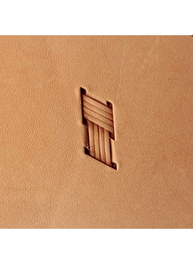 DandS ltd Leather Stamp Tool, Basket Weave, Professional Steel Craft Tool for Leatherworking, Embossing, Carving & Stamping Projects, Belts, Wallets & DIY, Compatible with Mallet, #261 - Image 2