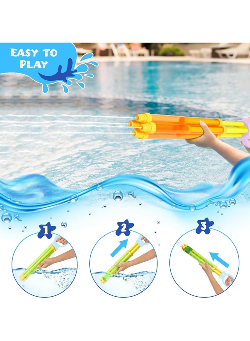 VUCATIN 22.83" Water Gun Cannon Strong Powerful Water Gun Pool Toys Colorful Plastic Water Shooters for Outdoor Swimming Pool Backyard Beach Sand Party Fighting Play Game (E) - Image 2