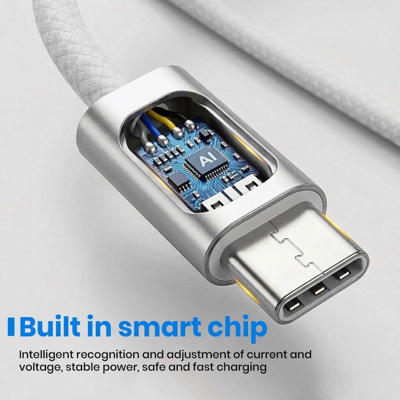إليفانت بوت كابل شحن سريع من ® بقدرة 240 واط من USB C إلى USB C، سلك شحن مضفر بتقنية Power Delivery PD5.0 لأجهزة الكمبيوتر المحمول والأجهزة اللوحية والهواتف الذكية، نقل بيانات عالي السرعة ومتين - Image 5