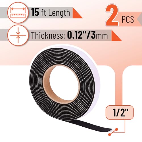 UNCO Smoker Gasket, 2 Pack, 15 ft, 1/2" x 1/8", High Temp, Black - Image 2