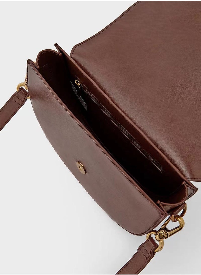 Charles & Keith Charles & Keith Gabine Horseshoe Buckle Saddle Bag Shoulder Bag  - Image 4
