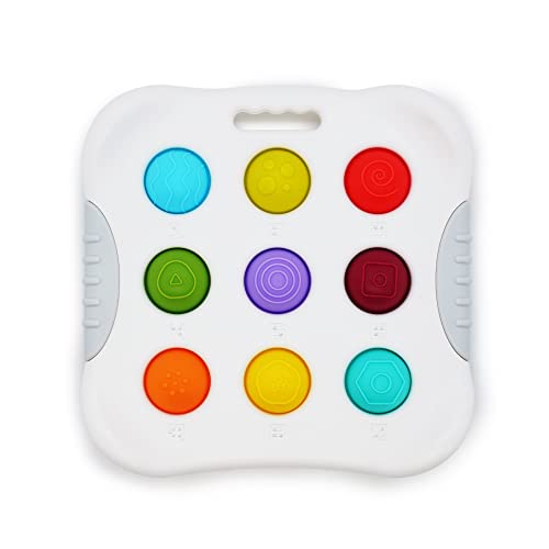 LiKee Fidget Popper Sensory Baby Toys for 12 Months Push and Popping Busy Board Montessori Toys for 1 Years Old Airplane Car Travel Toy for Toddlers 13 Stress Relief 1 Piece - Image 1