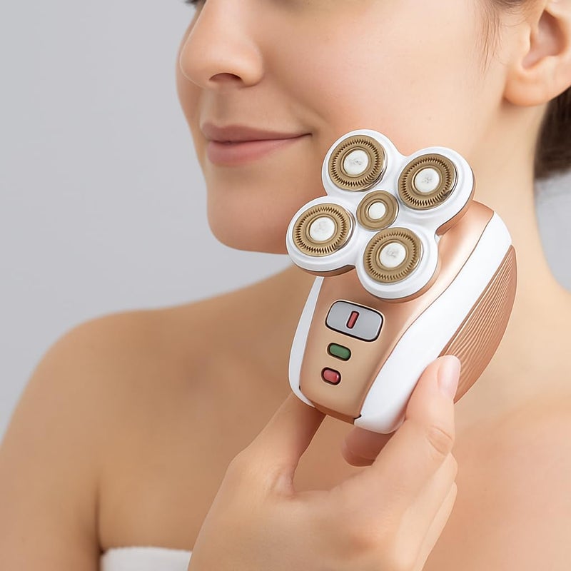 Meeteasy مزيل الشعر الكهربائي للساقين للنساء - ماكينة حلاقة للساقين والوجه والشفتين والجسم وتحت الإبط - ماكينة حلاقة نسائية بدون سلك للبيكيني - Image 3
