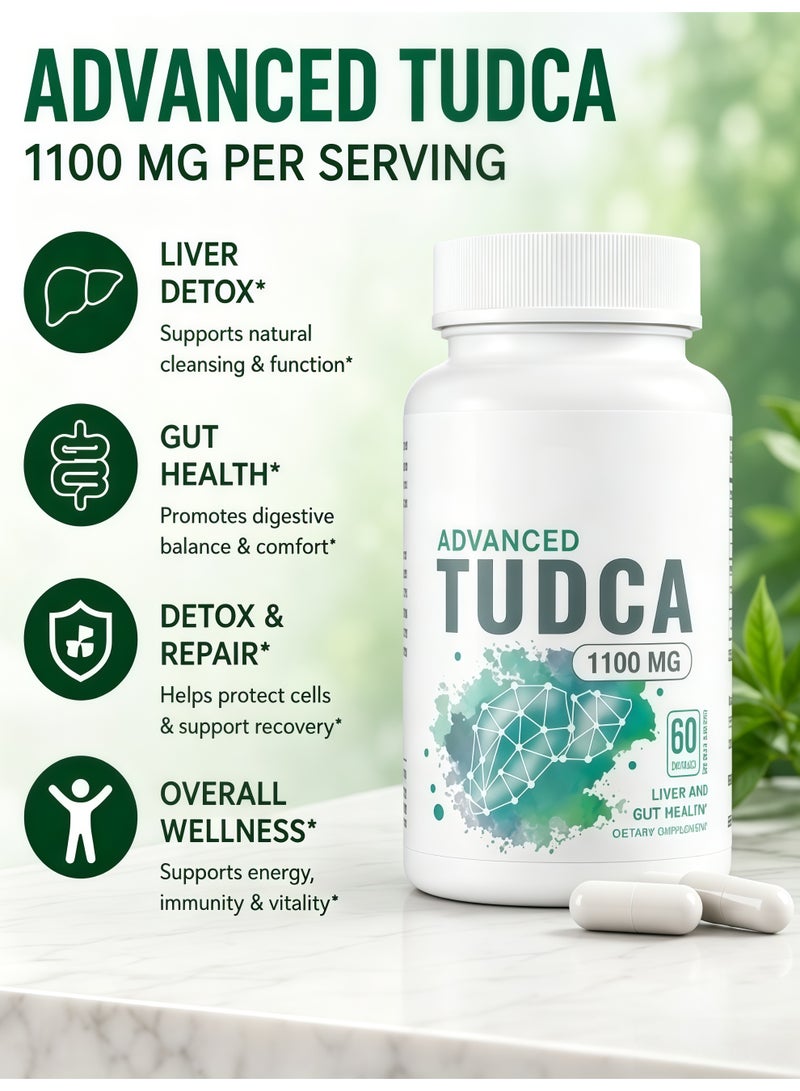 Ocean Advanced TUDCA 1100mg 60 Capsules, Liver Cleansing Capsules 30 Day Supply, Support Liver and Gut Health, Detox and Repair, Dietary Supplement - Image 4