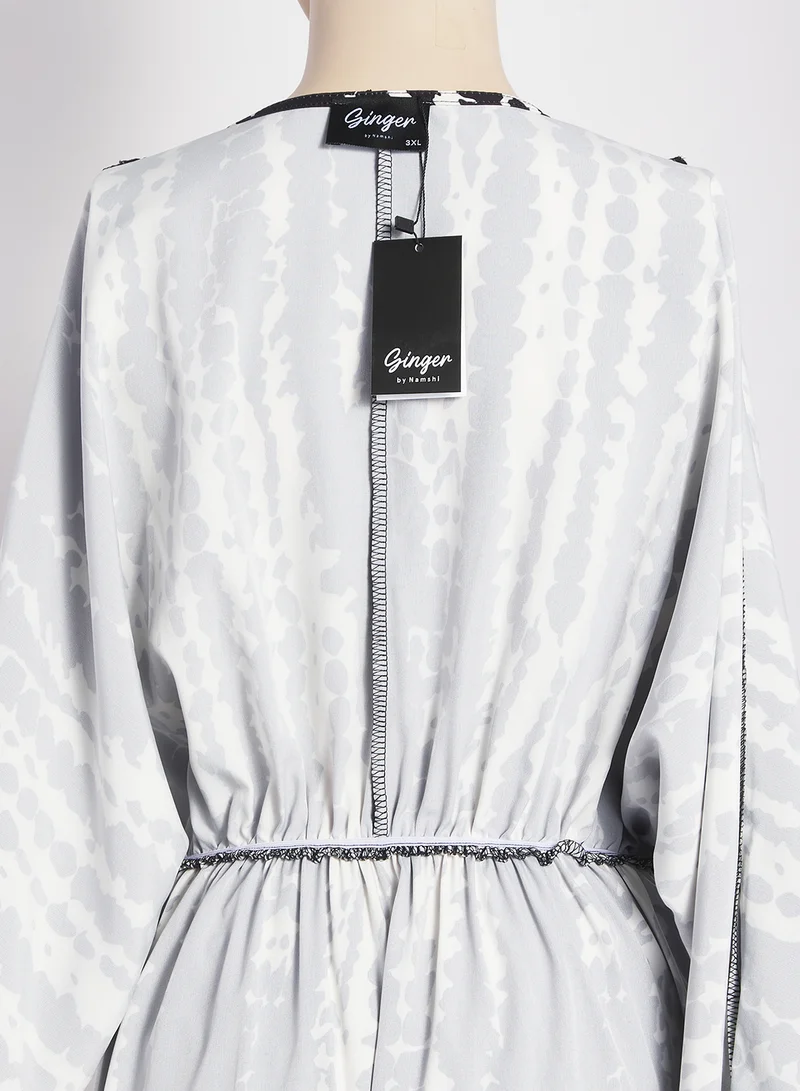 Ginger Plus Monochrome A Line Volume Dress