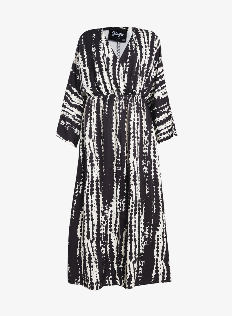 جينجر بلس فستان   أحادي اللون واسع - Image 1