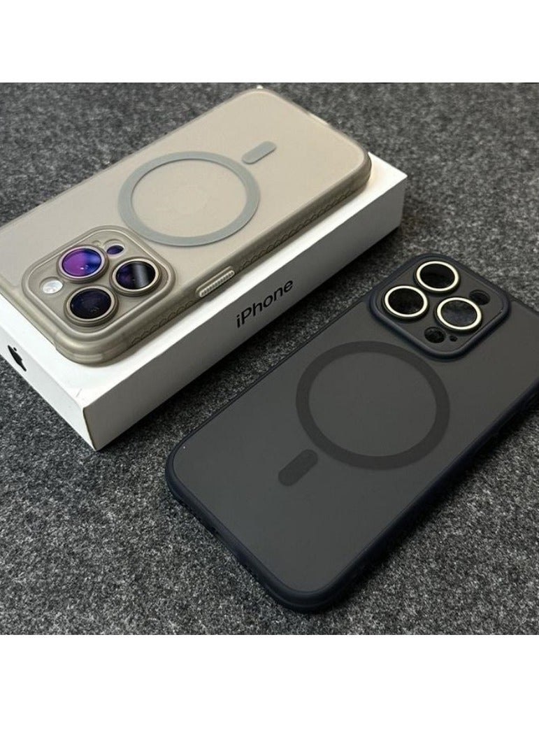 iPhone 16 Pro  case with strong back protection for the mobile phone. iPhone 16 Pro  mobile phone case made of strong and luxurious PC/TPU.  Mobile iphone cover supports wireless charging MagSafe. Black - Image 2