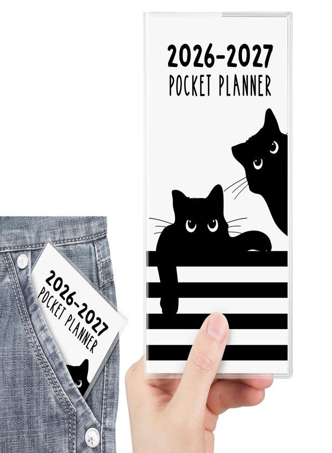 ReliThick 2026-2027 Pocket Calendar for Purse Small Monthly Planner for Women Handy Weekly Pocket Planner Journal Notebook Christmas New Year Gift Sister Friends Women - Image 1