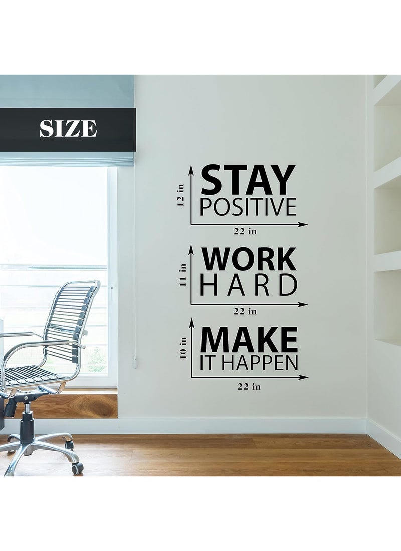 Spoil Your Wall ابق إيجابياً اعمل بجد اجعلها تحدث ملصق حائط ، فنون الحائط ديكور المنزل ملصقات الحائط ، 22x34 بوصة من Spoil Your Wall - Image 2