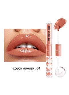 Marine Forest High Shine Lip Gloss With Clear Fixed Color Lip Oil Up To 12 Hours Long Lasting Dual Ended Liquid Lipstick Lightweight And Non Sticky 0.1 Oz (01)  - Image 3