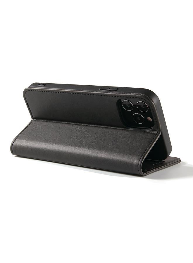 S-TOP Case For iPhone 12 / 12 Pro Calf Texture Magnetic Horizontal Flip Leather Case with Holder & Card Slots & Wallet - Image 4