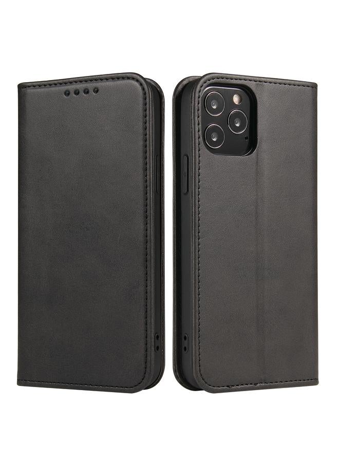 S-TOP Case For iPhone 12 / 12 Pro Calf Texture Magnetic Horizontal Flip Leather Case with Holder & Card Slots & Wallet - Image 1