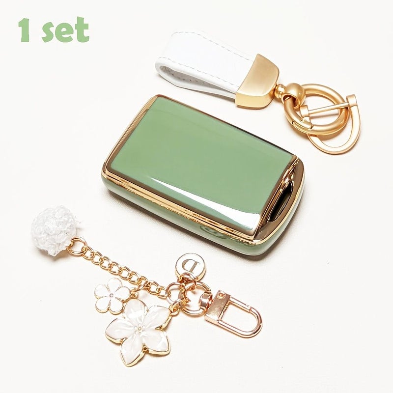 Green Key Fob Cover For Mazda 3 CX 5 CX 30 CX 9 360 Protection Keychain Case - Image 5